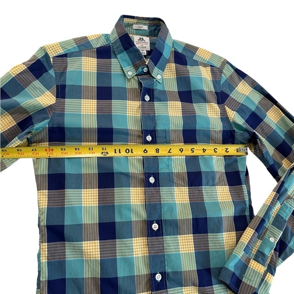 Thomas Mason Archive for J. Crew Slim Plaid Button Up Shirt Men's XS Cotton - Picture 8 of 17